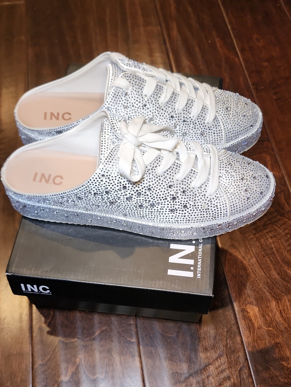 New INC Larisaa Embellished Mule Sneakers, New in Box, Sz. 10.5